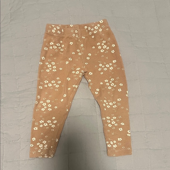 Rylee + Cru Other - Rylee + Cru Girls' Floral Print Tan Leggings (6-12 months) | Rylee and cru